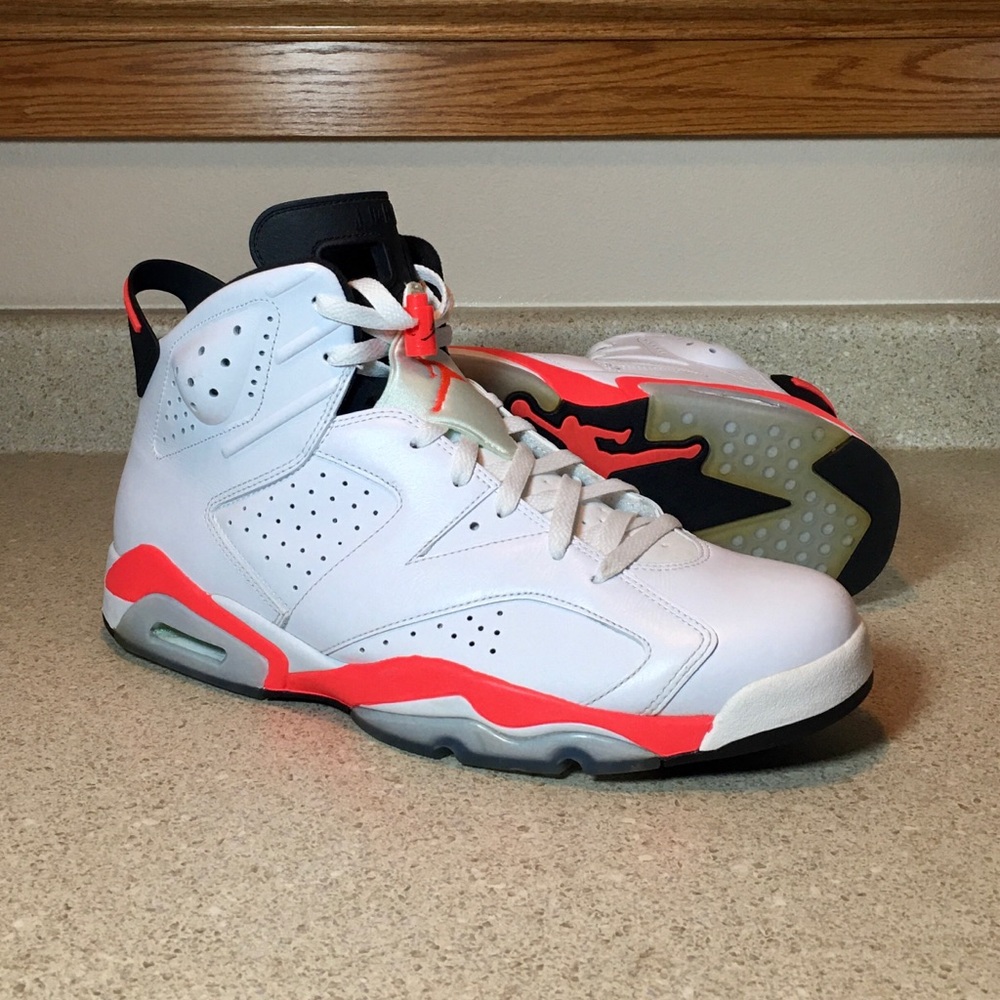 Jordan retro 6 white infrareds